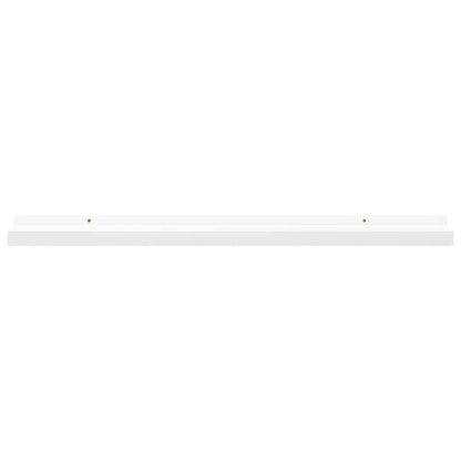 Picture Frame Ledge Shelves 2 pcs White 80x9x3 cm MDF