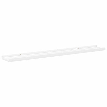 Picture Frame Ledge Shelves 2 pcs White 80x9x3 cm MDF