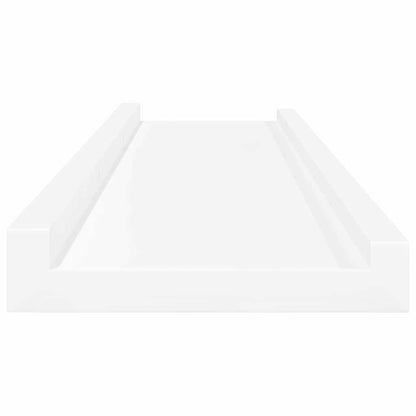 Picture Frame Ledge Shelves 2 pcs White 80x9x3 cm MDF