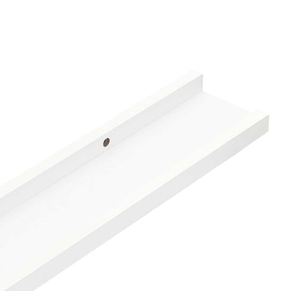 Picture Frame Ledge Shelves 2 pcs White 80x9x3 cm MDF