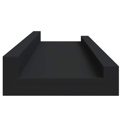 Picture Frame Ledge Shelves 2 pcs Black 40x9x3 cm MDF