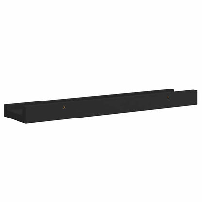 Picture Frame Ledge Shelves 2 pcs Black 40x9x3 cm MDF