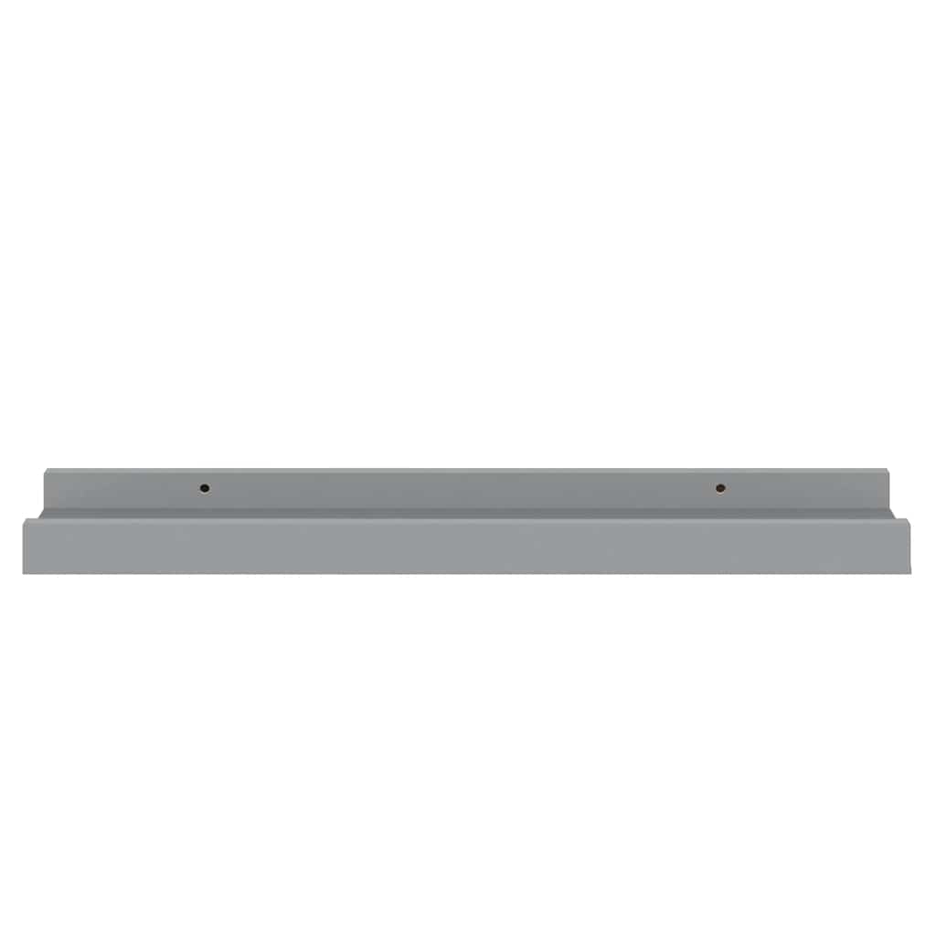 Picture Frame Ledge Shelves 2 pcs Grey 40x9x3 cm MDF