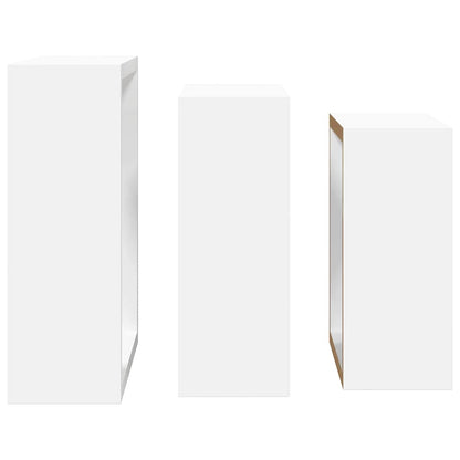Wall Cube Shelves 3 pcs White MDF