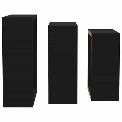 Wall Cube Shelf | Set of 3 | Black | MDF | Large, Medium, Small