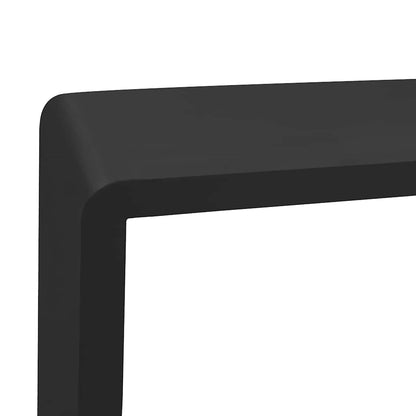 Wall Cube Shelves 3 pcs Black MDF