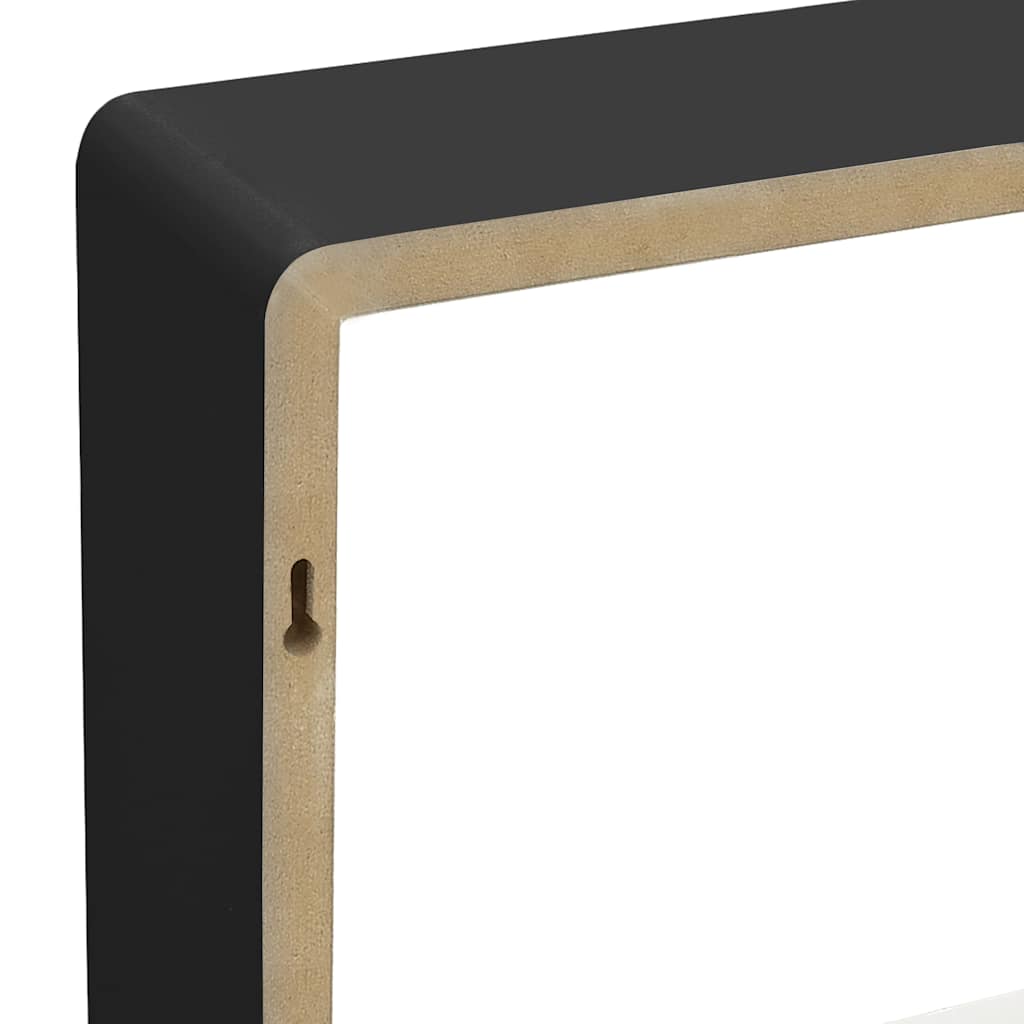 Wall Cube Shelves 3 pcs Black MDF
