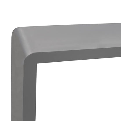Wall Cube Shelves 3 pcs Grey MDF