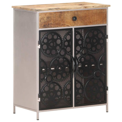 323736 vidaXL Sideboard 60x35x75 cm Rough Mango Wood & Iron