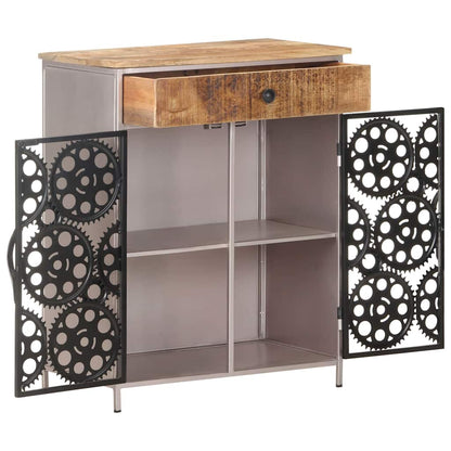 323736 vidaXL Sideboard 60x35x75 cm Rough Mango Wood & Iron