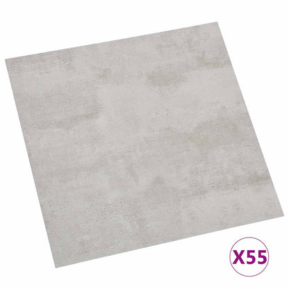 Flooring Planks 5.11 m² 55 pcs PVC Grey and Light Grey