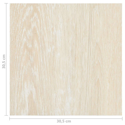 Flooring Planks 5.11 m² 55 pcs PVC White and Beige