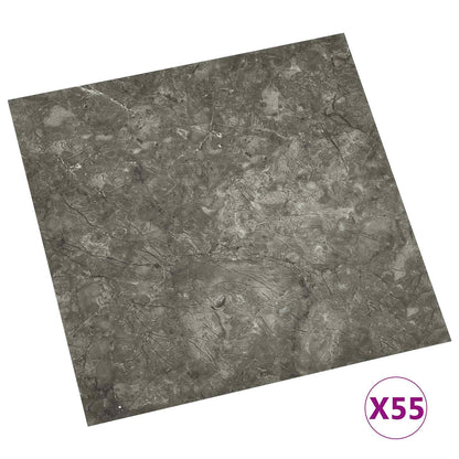 Flooring Planks 5.11 m² 55 pcs PVC Gray and White