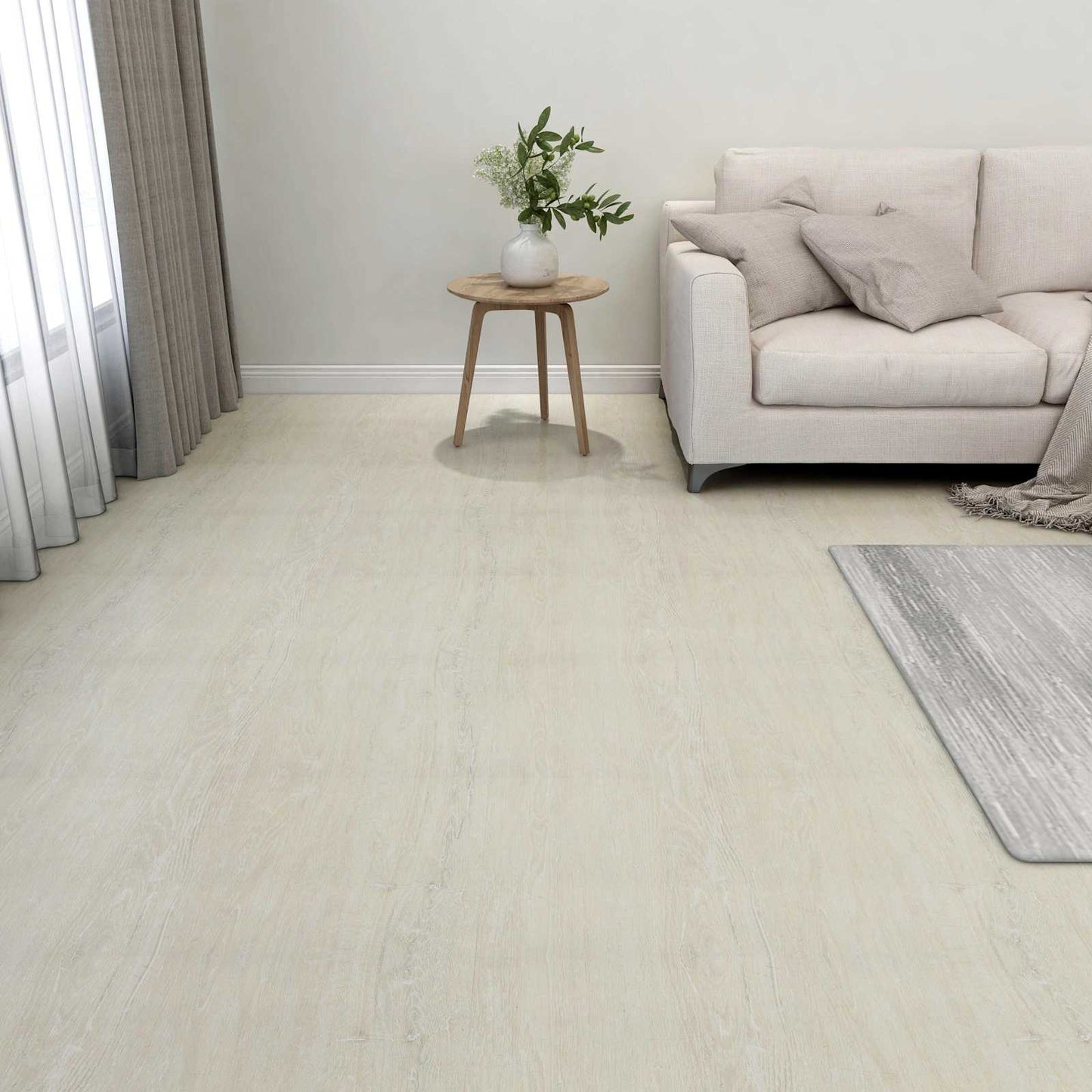 Flooring Planks 5.11 m² 55 pcs PVC Cream White