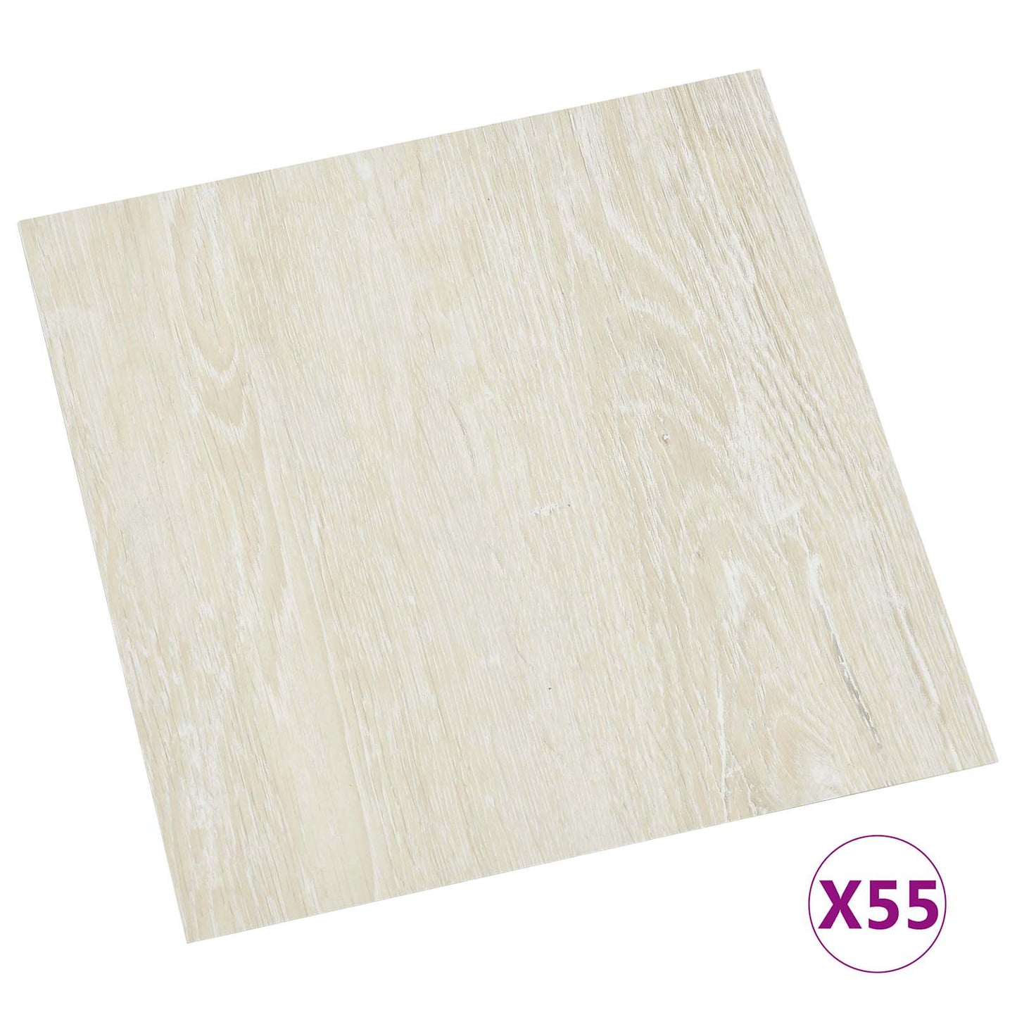 Flooring Planks 5.11 m² 55 pcs PVC Cream White
