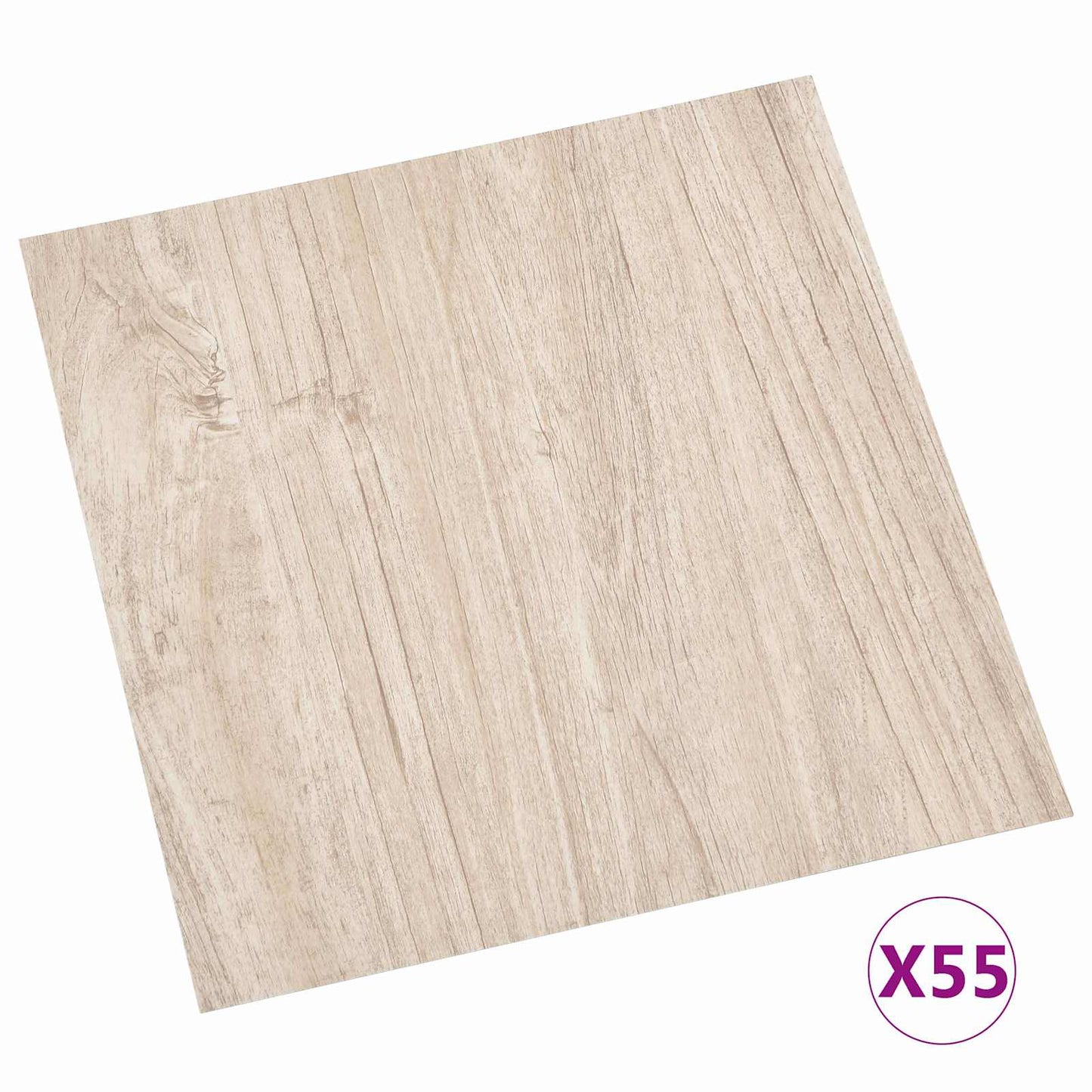 Flooring Planks 5.11 m² 55 pcs PVC White and Wood Color