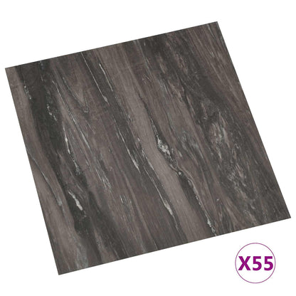 Flooring Planks 55 pcs Dark Grey 5.11 m² PVC