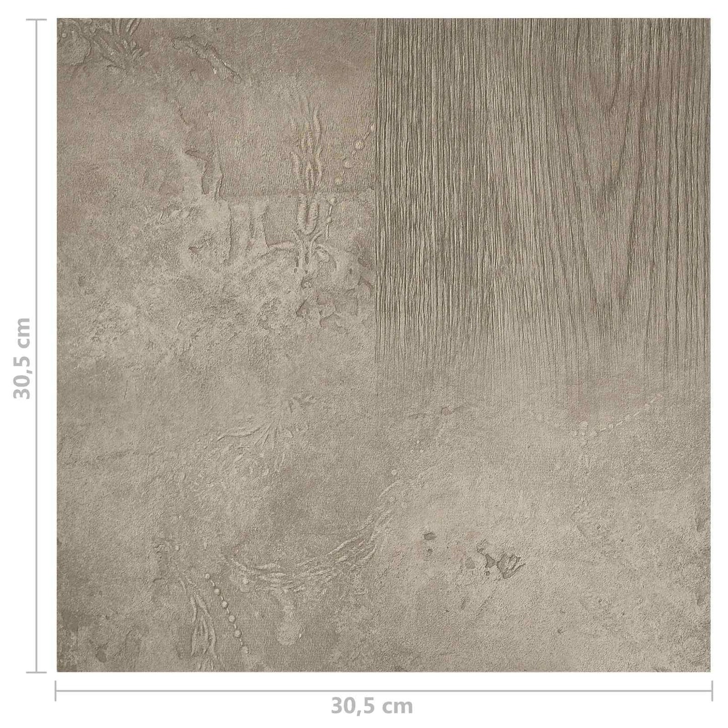 Flooring Planks 5.11 m² 55 pcs PVC Dark Brown and Gray