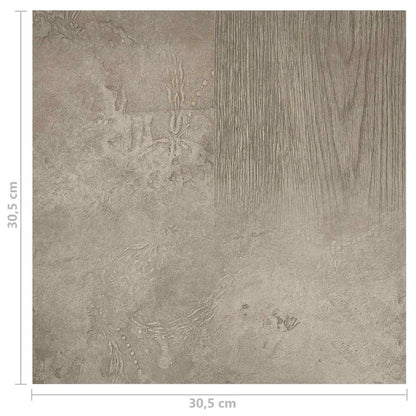 Flooring Planks 5.11 m² 55 pcs PVC Dark Brown and Gray