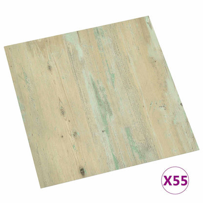 Flooring Planks 5.11 m² 55 pcs PVC White and Light Brown