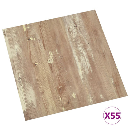 Self-adhesive Flooring Planks 55 pcs PVC 5.11 m² Brown