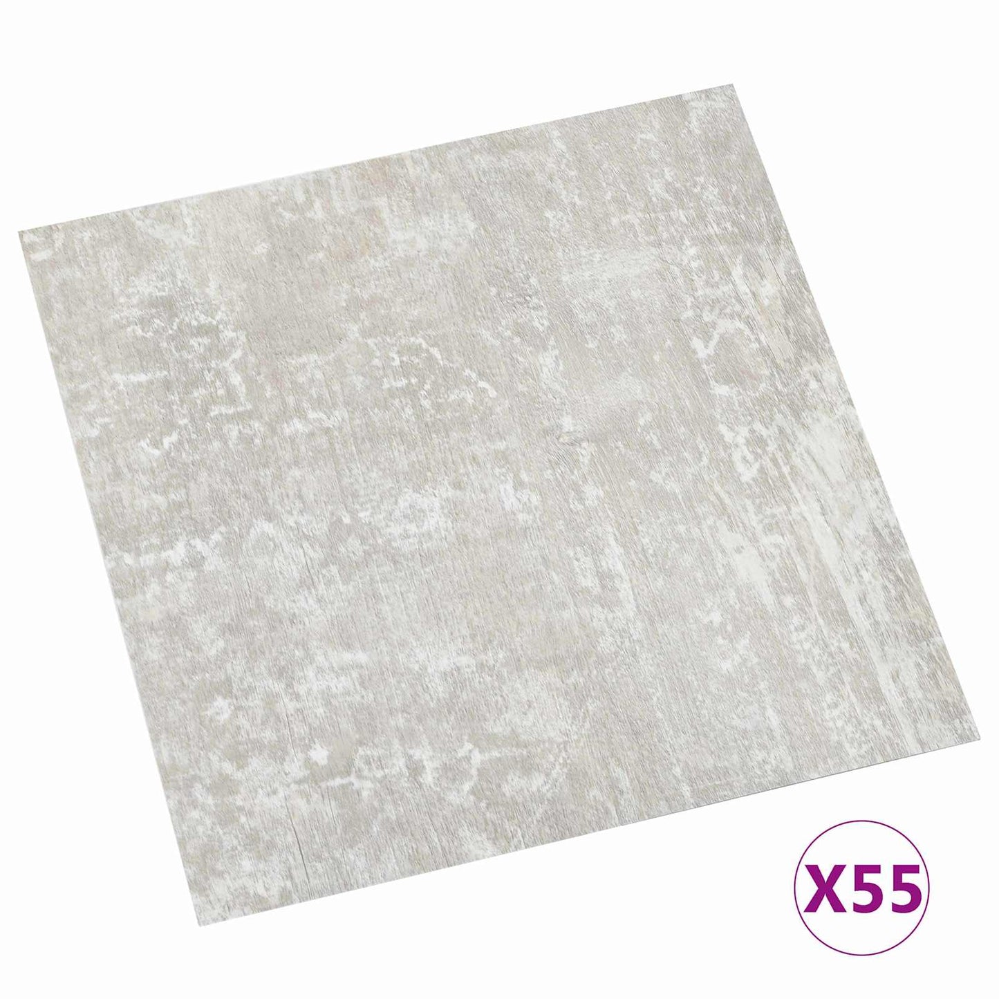 Flooring Planks 5.11 m² 55 pcs PVC White and Wood