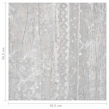 Flooring Planks 5.11 m² 55 pcs PVC Light Grey and White