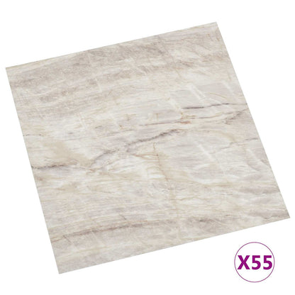 Flooring Planks 5.11 m² 55 pcs PVC Brown and Beige
