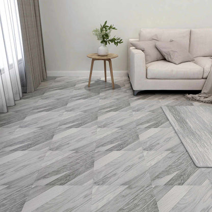 Flooring Planks 55 pcs Grey 5.11 m² PVC