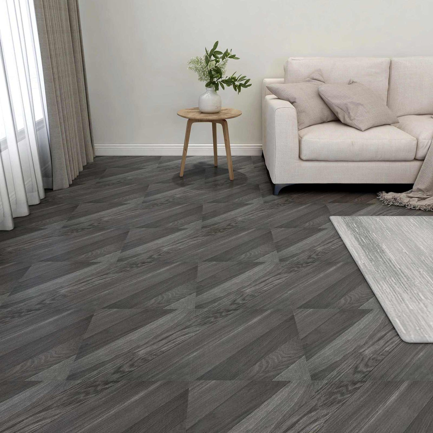 Flooring Planks 55 pcs Grey 5.11 m² PVC