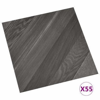 Flooring Planks 55 pcs Grey 5.11 m² PVC