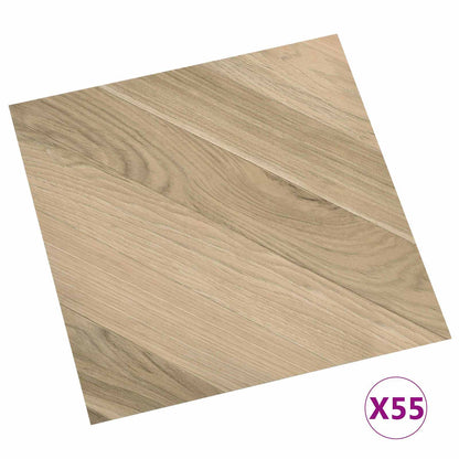Flooring Planks 55 pcs Brown 5.11 m² PVC