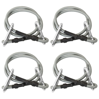 Rope With Carabiner | Black and silver | Rubber | 70 cm long