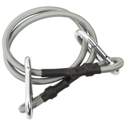 Rope With Carabiner | Black and silver | Rubber | 70 cm long