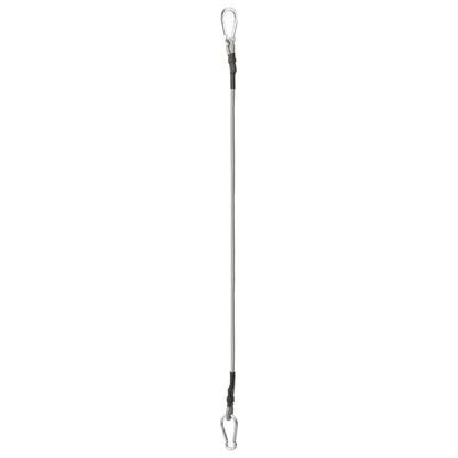 Rope With Carabiner | Black and silver | Rubber | 70 cm long