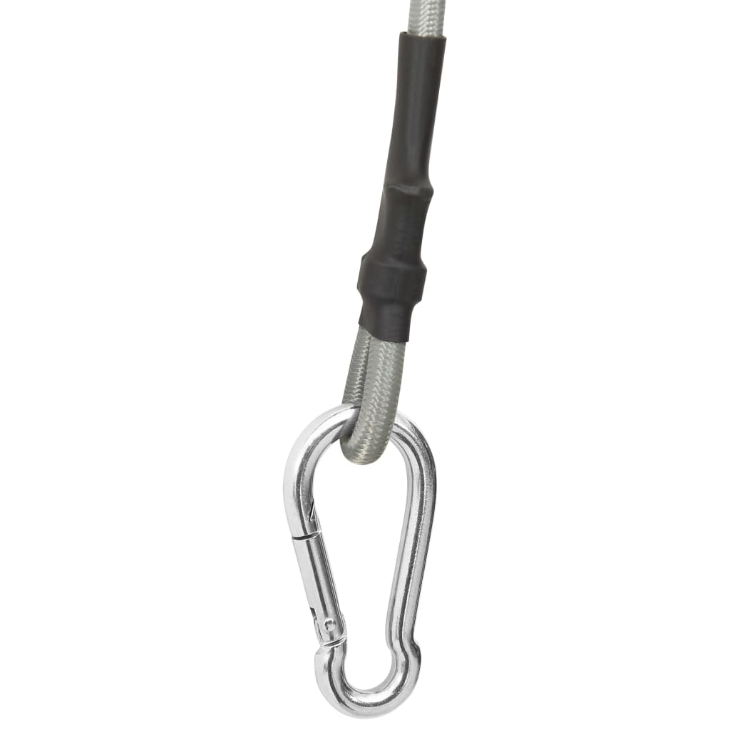 Rope With Carabiner | Black and silver | Rubber | 70 cm long