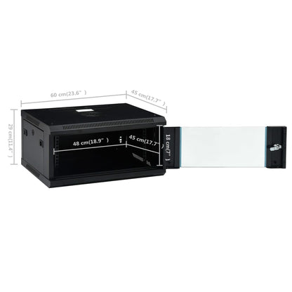 4U Wall Mounted Network Cabinet 19 IP20 600x450x285 mm