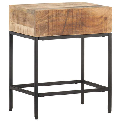 320938 vidaXL Side Table 40x30x50 cm Solid Rough Mango Wood