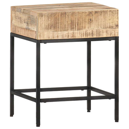 320938 vidaXL Side Table 40x30x50 cm Solid Rough Mango Wood