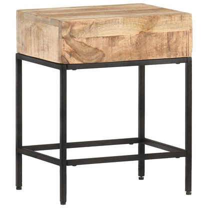 320938 vidaXL Side Table 40x30x50 cm Solid Rough Mango Wood