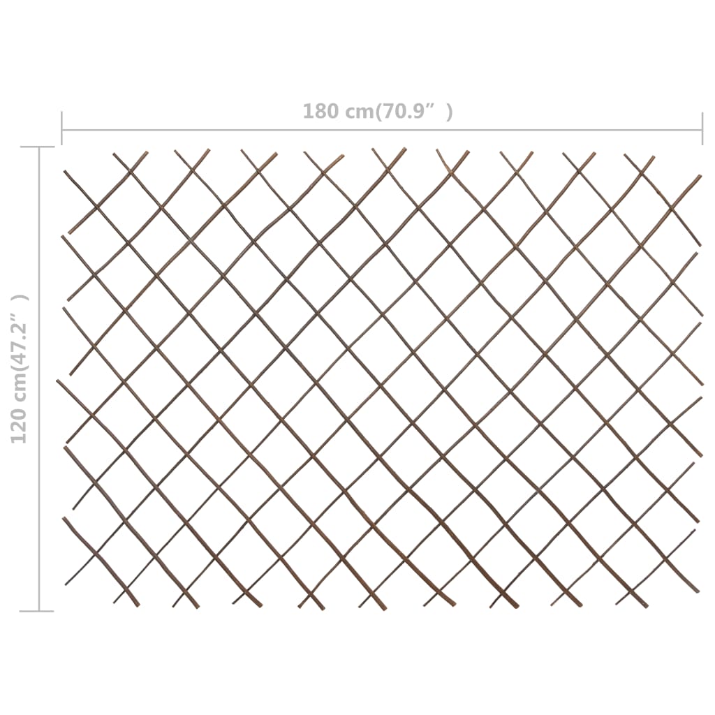 Willow Trellis Fences 5 pcs 180x120 cm