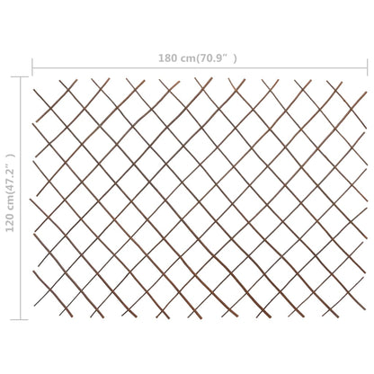 Willow Trellis Fences 5 pcs 180x120 cm