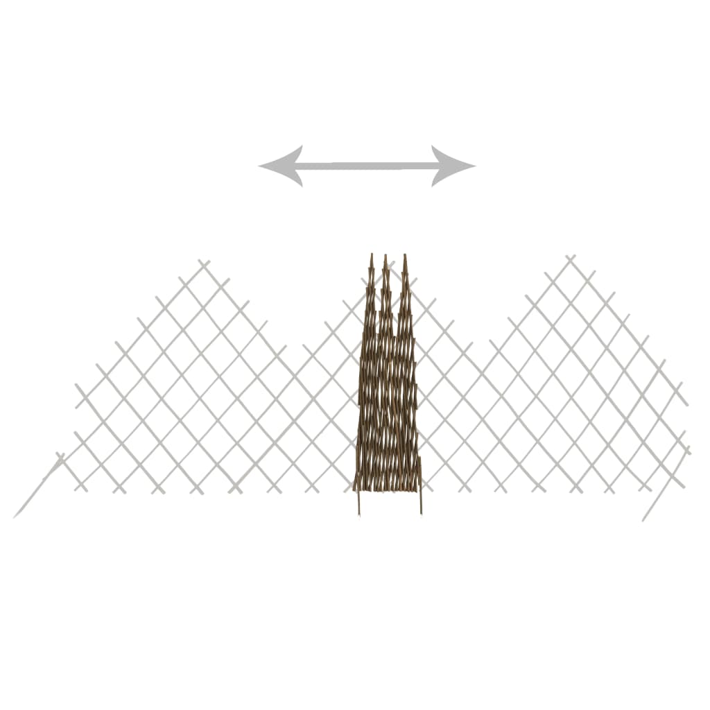 Garden Trellis Fences 5 pcs 170x75 cm Willow