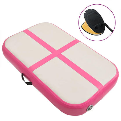 Inflatable Gymnastics Mat with Pump 60x100x10 cm PVC Pink