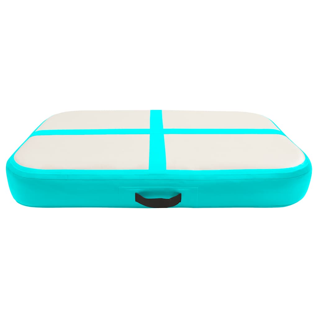 Inflatable Gymnastics Mat with Pump 60x100x10 cm PVC Green