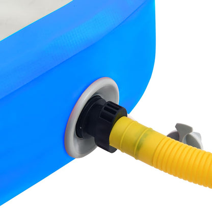 Inflatable Gymnastics Mat with Pump 60x100x15 cm PVC Blue