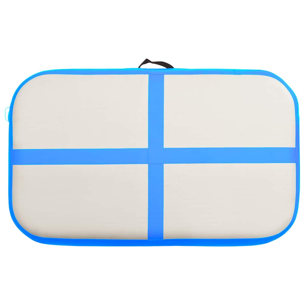 Inflatable Gymnastics Mat with Pump 60x100x20 cm PVC Blue