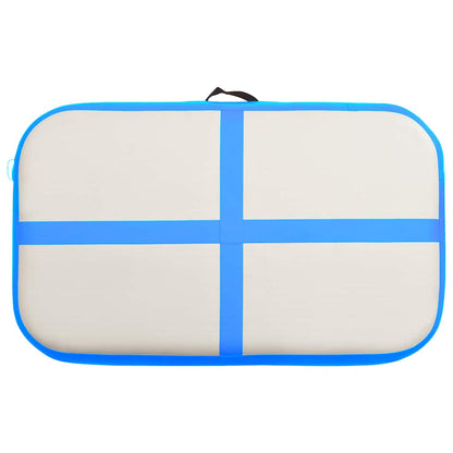Inflatable Gymnastics Mat with Pump 60x100x20 cm PVC Blue