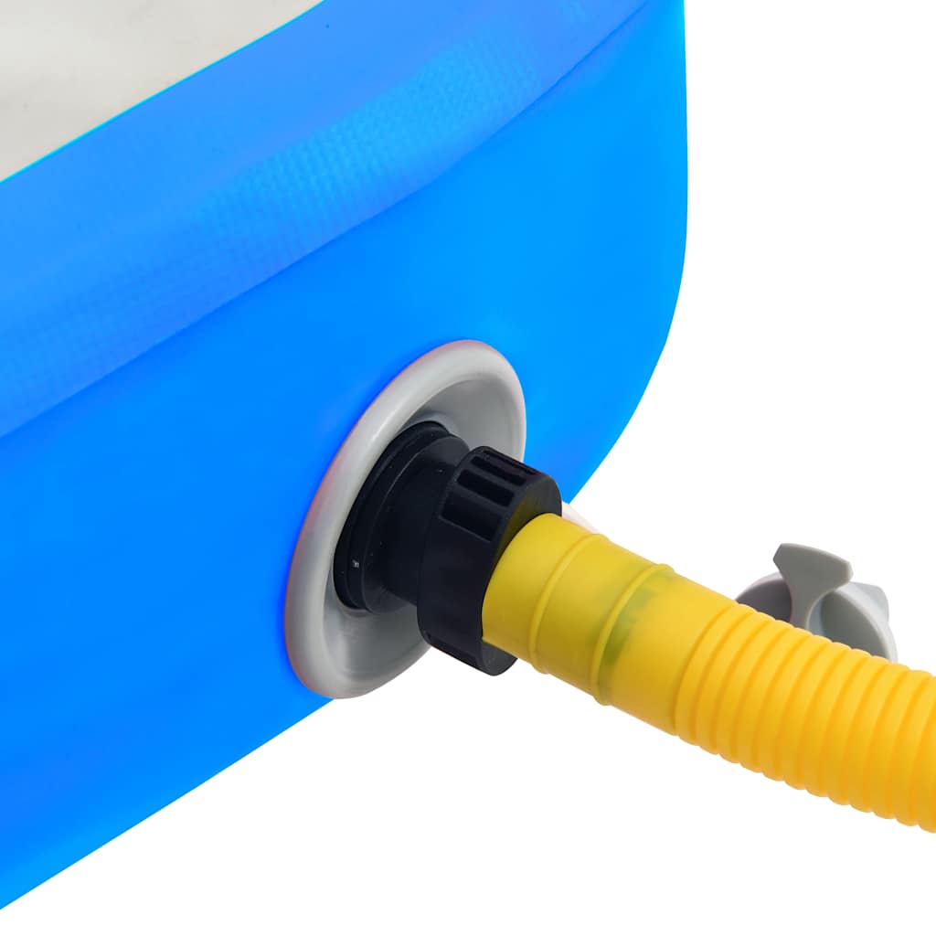 Inflatable Gymnastics Mat with Pump 60x100x20 cm PVC Blue