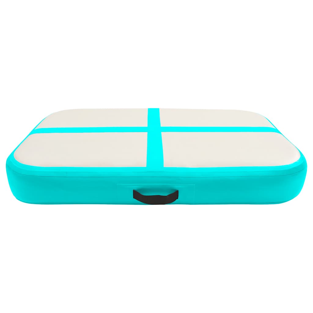 Inflatable Gymnastics Mat with Pump 60x100x20 cm PVC Green